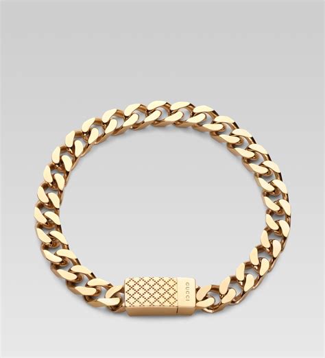 gold gucci bracelet mens|18kt Gucci bracelet.